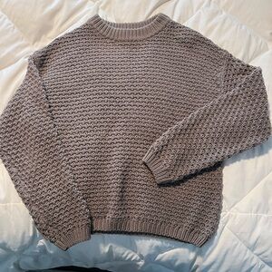 Cozy Knit Sweater in Taupe